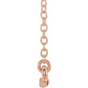 14K Rose .07 CTW Petite Natural Diamond Bar 16-18" Necklace - BN & CO JEWELRY