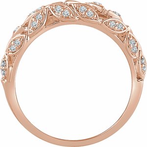 14K Rose 1/2 CTW Natural Diamond Leaf Ring - BN & CO JEWELRY
