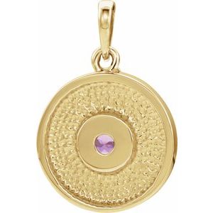 14K Yellow 1/10 CTW Natural Diamond Disc Pendant - BN & CO JEWELRY