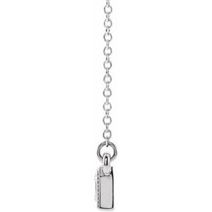 Sterling Silver Natural Aquamarine Three-Stone Bar 16-18" Necklace - BN & CO JEWELRY