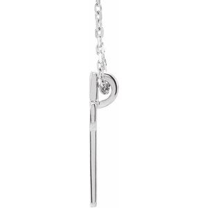 14K White Open Cross 16-18" Necklace - BN & CO JEWELRY