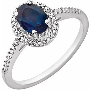 Sterling Silver Lab-Grown Alexandrite & .01 CTW Natural Diamond Ring - BN & CO JEWELRY