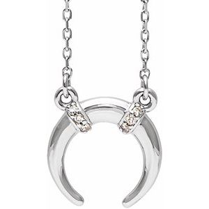 Sterling Silver .025 CTW Natural Diamond 16-18" Necklace - BN & CO JEWELRY