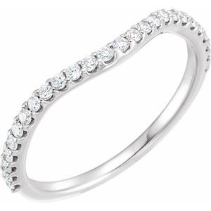 14K White 1/5 CTW Diamond Matching Band - BN & CO JEWELRY