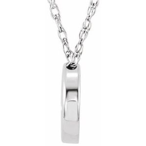 Sterling Silver 10 mm Circle 18" Necklace - BN & CO JEWELRY