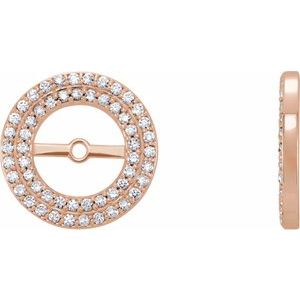 14K Rose 1/3 CTW Natural Diamond Earring Jackets - BN & CO JEWELRY