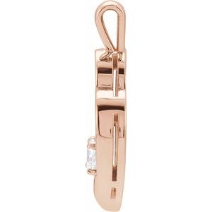 14K Rose 1/3 CTW Natural Diamond Pendant - BN & CO JEWELRY