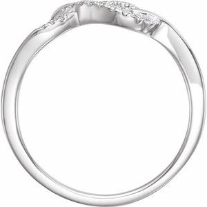 14K White 1/10 CTW Natural Diamond Knot Ring - BN & CO JEWELRY