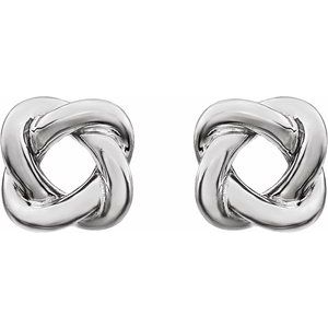 Sterling Silver 7x7 mm Knot Earrings - BN & CO JEWELRY
