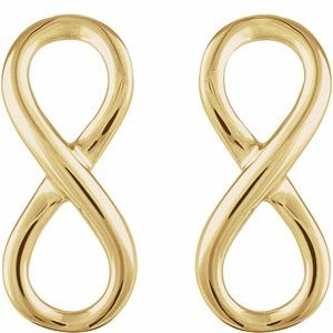 14K Yellow Infinity-Inspired Earrings - BN & CO JEWELRY