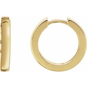 14K Yellow 16 mm Hinged Hoop Earrings - BN & CO JEWELRY