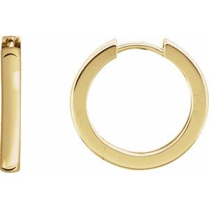14K Yellow 18 mm Hinged Hoop Earrings - BN & CO JEWELRY