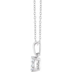 14K White 1/3 CTW Natural Diamond 16-18" Necklace - BN & CO JEWELRY