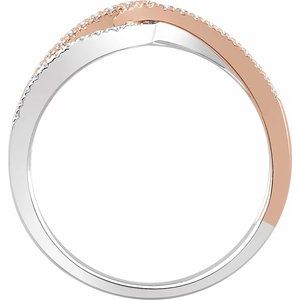 14K White/Rose 1/4 CTW Natural Diamond Ring - BN & CO JEWELRY
