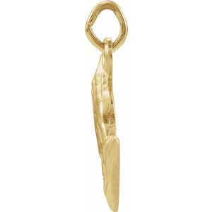 14K Yellow 15.75x13 mm Praying Hands Pendant - BN & CO JEWELRY