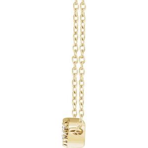 14K Yellow 1/5 CTW Natural Diamond Bar 16-18" Necklace - BN & CO JEWELRY