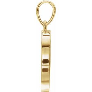 14K Yellow 1/10 CTW Natural Diamond Disc Pendant - BN & CO JEWELRY