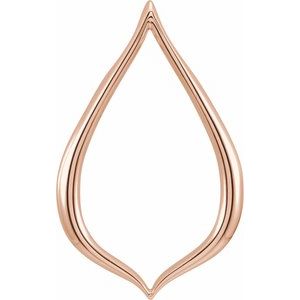 14K Rose Freeform Pendant - BN & CO JEWELRY