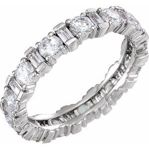 14K White 2 1/6 CTW Natural Diamond Eternity Band - BN & CO JEWELRY