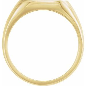 14K Yellow 14 mm Square Signet Ring - BN & CO JEWELRY