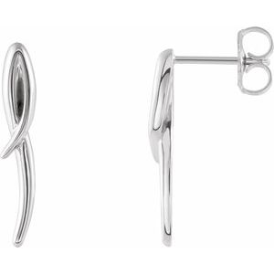 Sterling Silver Freeform Earrings - BN & CO JEWELRY