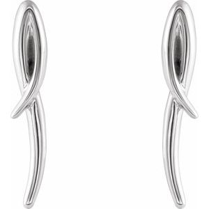 Sterling Silver Freeform Earrings - BN & CO JEWELRY
