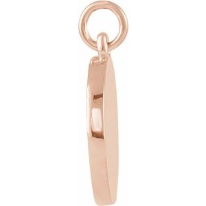 14K Rose Starburst Disc Pendant - BN & CO JEWELRY
