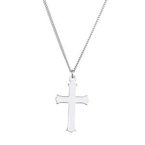 Sterling Silver 27x18 mm Cross 18" Necklace - BN & CO JEWELRY