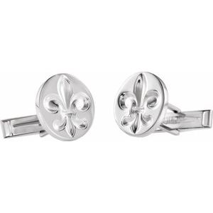 Sterling Silver Fleur-de-Lis Cuff Links - BN & CO JEWELRY