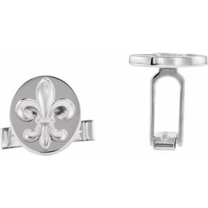 Sterling Silver Fleur-de-Lis Cuff Links - BN & CO JEWELRY
