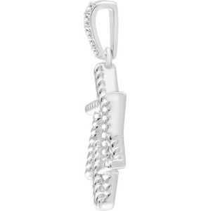 14K White .025 CTW Natural Diamond Star of David Pendant - BN & CO JEWELRY