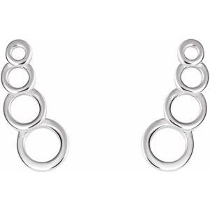 Sterling Silver Geometric Ear Climbers - BN & CO JEWELRY