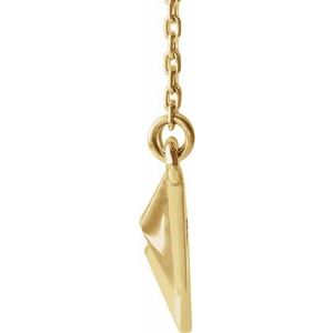 14K Yellow Pyramid 16-18" Necklace - BN & CO JEWELRY