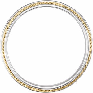 14K Yellow & White 4.5 mm Rope Band Size 12 - BN & CO JEWELRY