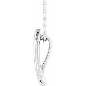 Sterling Silver 14.5x7.2 mm Leaf 16-18" Necklace - BN & CO JEWELRY