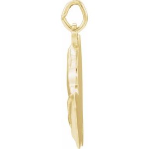 14K Yellow 20.8x19.3 mm Praying Hands Pendant - BN & CO JEWELRY
