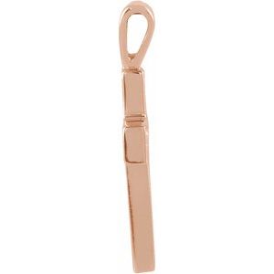 14K Rose 13.5x9.5 mm Cross Pendant - BN & CO JEWELRY