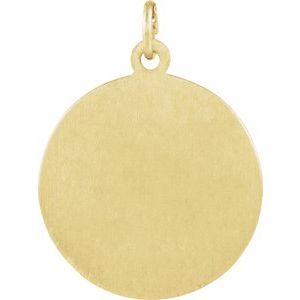 14K Yellow 12 mm Round St. Francis of Assisi Medal - BN & CO JEWELRY