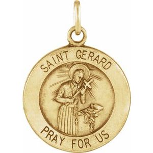 14K Yellow 12 mm St. Gerard Medal - BN & CO JEWELRY