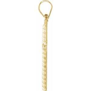 14K Yellow 12.3x8.5 mm Cross Pendant - BN & CO JEWELRY