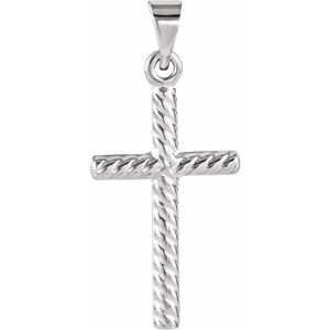14K White 12.3x8.5 mm Cross Pendant - BN & CO JEWELRY