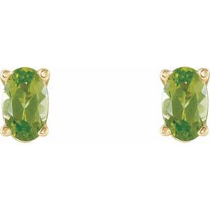 14K Yellow Natural Peridot Earrings - BN & CO JEWELRY