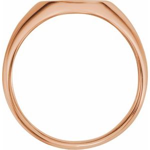 14K Rose 10x8 mm Oval Signet Ring - BN & CO JEWELRY
