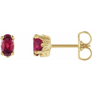 14K Yellow Natural Mozambique Garnet Earrings - BN & CO JEWELRY