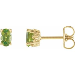 14K Yellow Natural Peridot Earrings - BN & CO JEWELRY