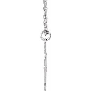 Rhodium-Plated Sterling Silver New York .015 CT Diamond State with Accented City Necklace - BN & CO JEWELRY