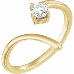 14K Yellow 1/4 CTW Diamond Negative Space Ring - BN & CO JEWELRY