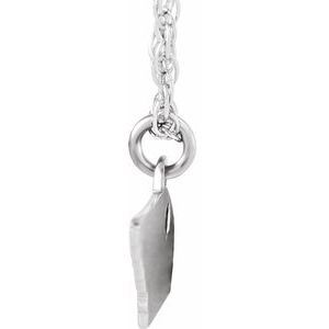 Rhodium-Plated Sterling Silver Tennessee .015 CT Diamond State with Accented City Necklace - BN & CO JEWELRY