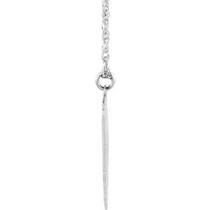 Rhodium-Plated Sterling Silver Illinois .015 CT Diamond State with Accented City Necklace - BN & CO JEWELRY