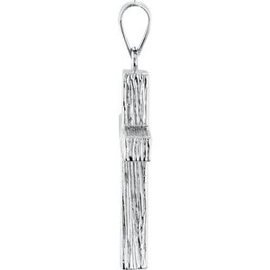 14K White 24x16 mm Cross Pendant - BN & CO JEWELRY